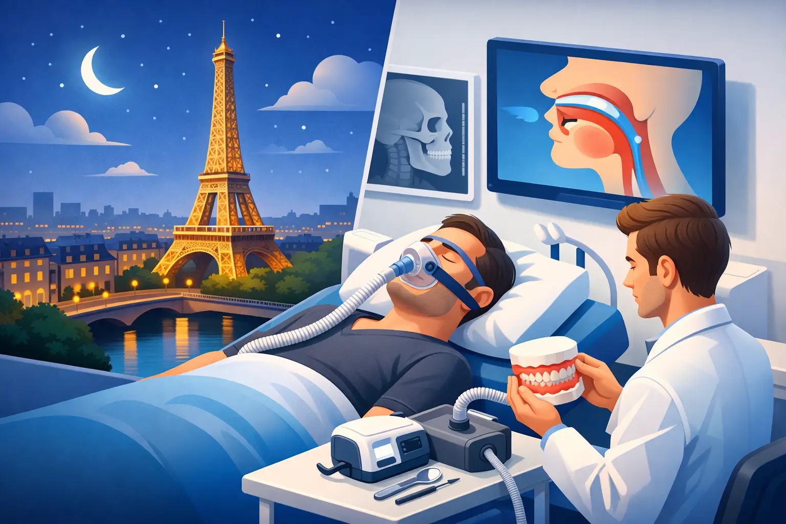 Apnée du sommeil et dentiste à Paris